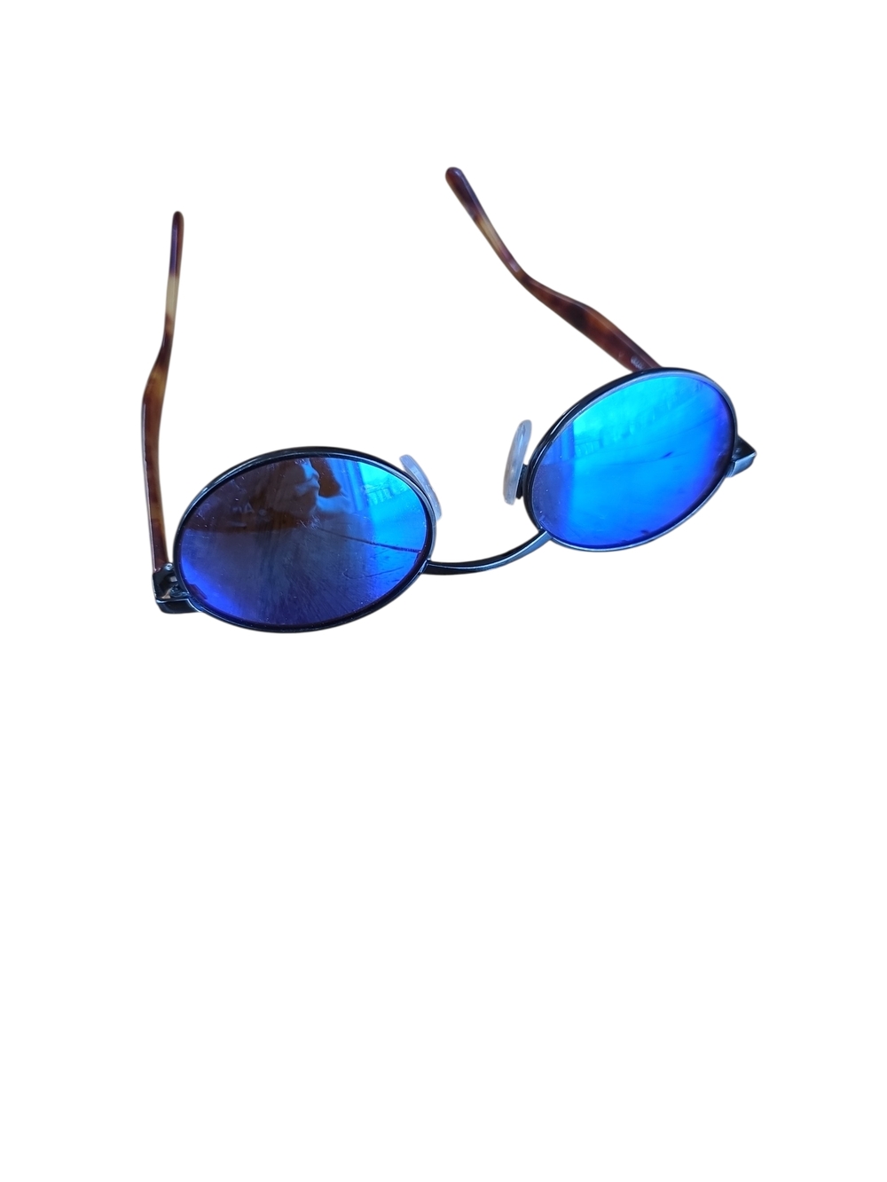 Rivo Sunglasses with Blue Mirrored Lenses and Tortoiseshell Temples, Japan